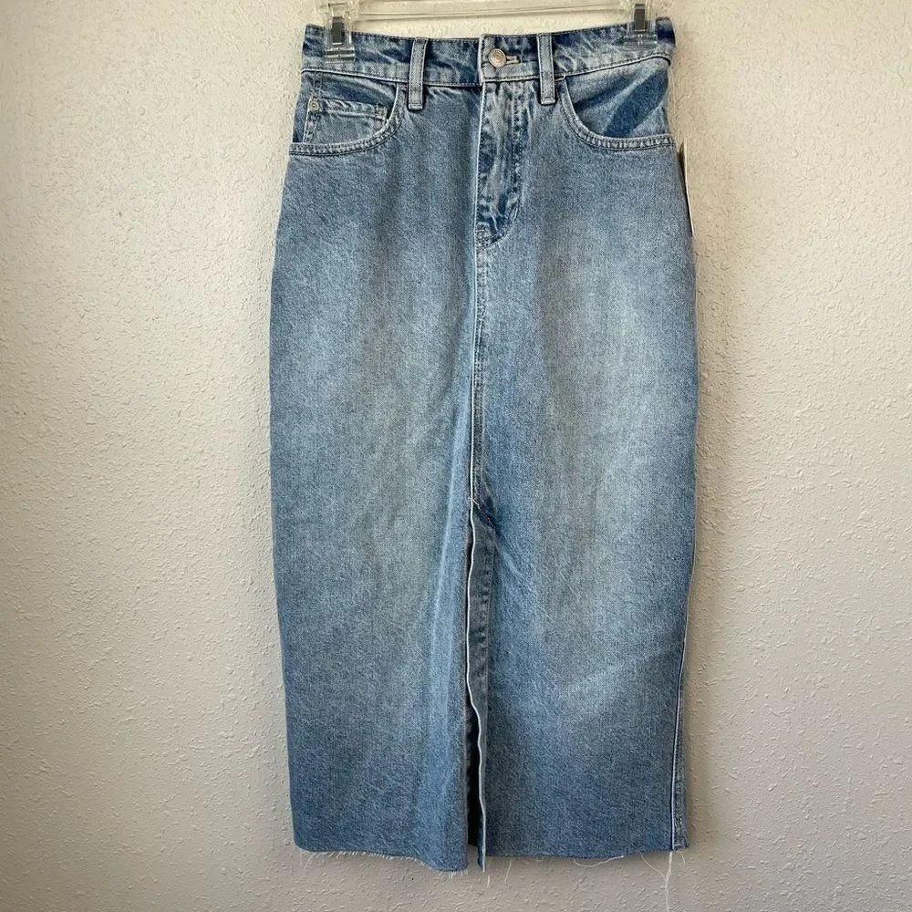 NWT We The Free Salt of the Earth Denim Skirt Size 24